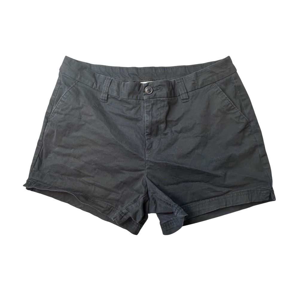 Magellan Outdoors Shorts‎ Womens 10 Black Chino Hiking Casual Stretch Cotton
